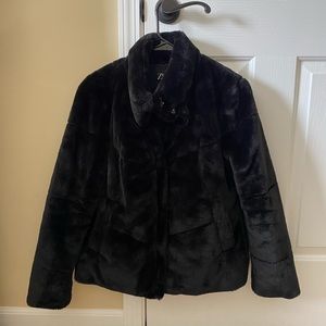 Faux fur bomber coat
